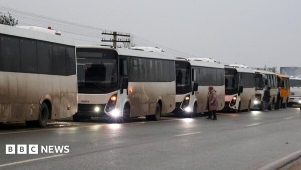 Evacuated Ukrainians from Russian-occupied Oleshky arrive in Belarus