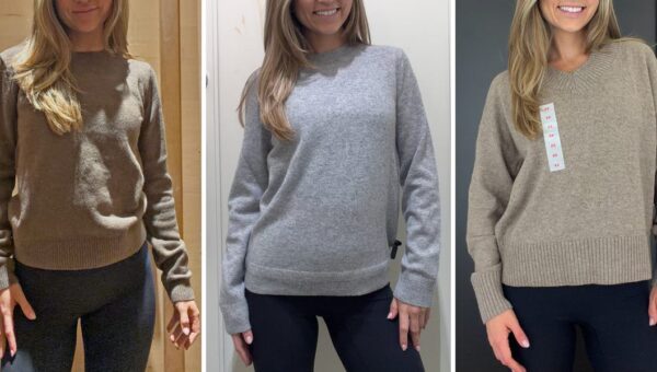 I tried on sweaters at Gap, Old Navy, and Banana Republic. I want my favorite one in every color.