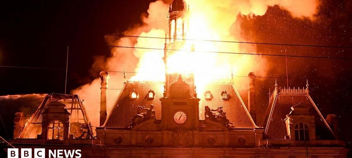 Violent clashes, looting and buildings ablaze in France as over 1,000 arrested after protests