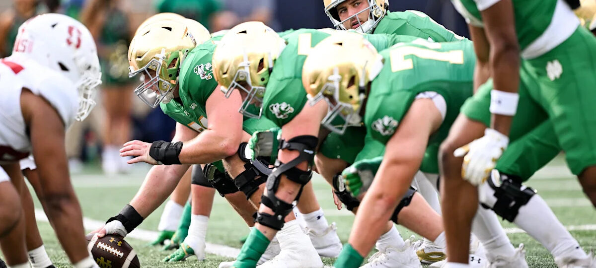 Notre Dame offensive line is on the Joe Moore Award Midseason Honor Roll