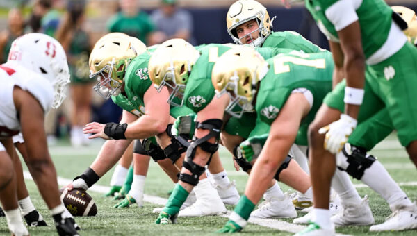 Notre Dame offensive line is on the Joe Moore Award Midseason Honor Roll