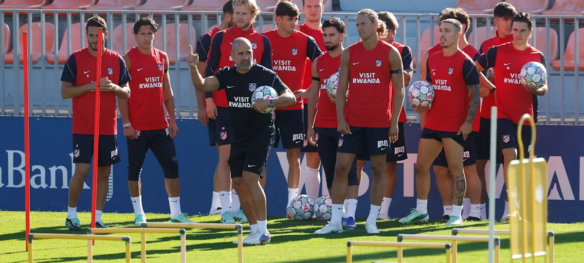 All fit at Atleti's final training session before United