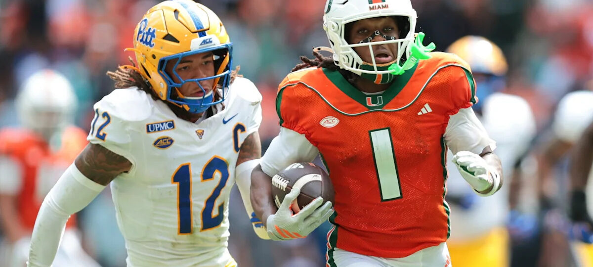 No. 1 Miami rolls past Pitt 52-23 behind Toney’s historic performance