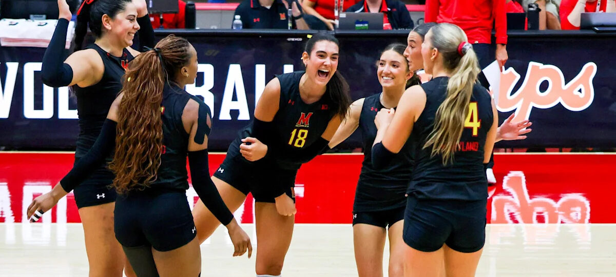 Freshmen dazzle as Maryland volleyball overcomes Iowa in five-set thriller