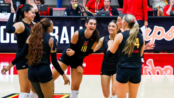 Freshmen dazzle as Maryland volleyball overcomes Iowa in five-set thriller