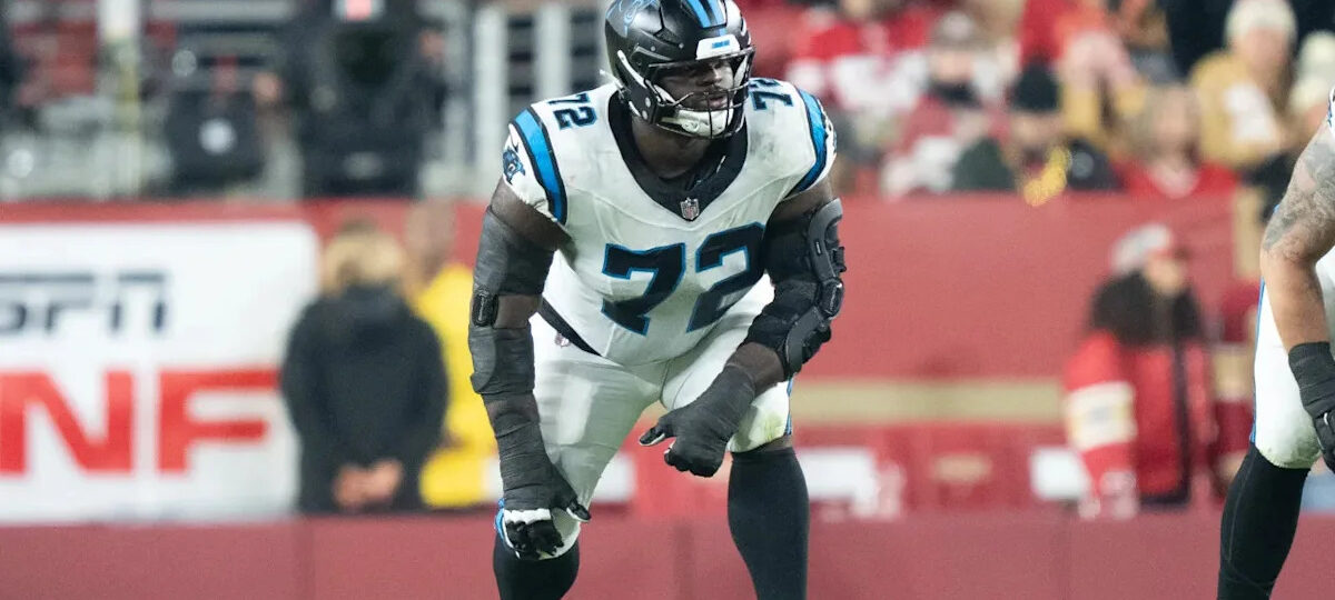'Fun uncle' Taylor Moton, after 'scary' diagnosis, returns to Panthers' practice