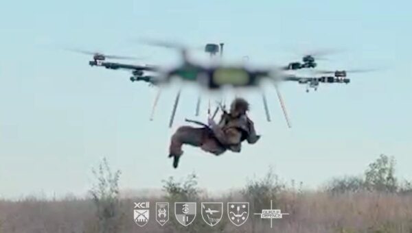 Ukrainian forces say they used a heavy drone to evacuate a wounded soldier for the first time