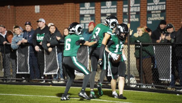 Keigan Holte, Aidan Nicholson power Marshfield football past Hingham