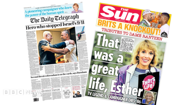 The Papers: ‘Israel’s 9/11 stopped’ and ‘That was a great life’