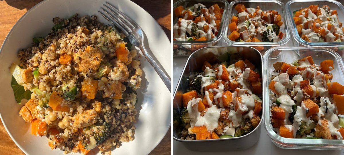 I eat the same dietitian-approved lunch almost every day. It's got fiber and protein — and is a breeze to prep in advance