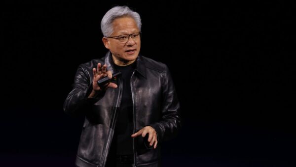 A protester and a robot duck hiccup: 2 moments from Jensen Huang's keynote didn't go to plan