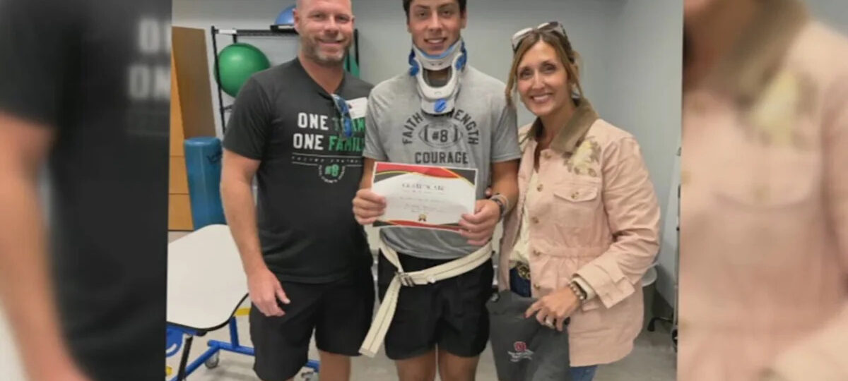 Celina QB Parker Wynk makes emotional return to field following long hospitalization
