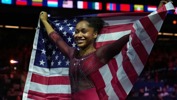 American gymnast Skye Blakely's long road to the top ends with gold at the world championships
