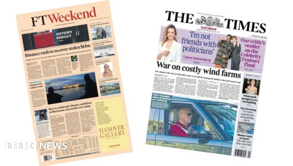 The Papers: ‘Rush to recover stolen $6bn’ and ‘War on wind farms’