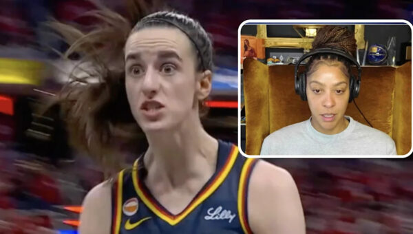 Candace Parker reacts to Caitlin Clark screaming at her during the playoffs
