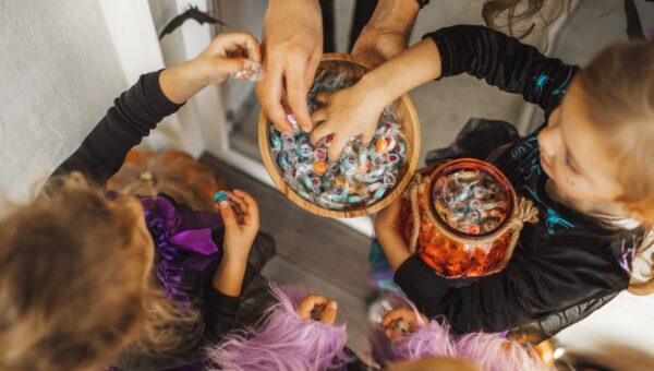 My kids bring home bags of Halloween candy. I let them keep just 5 pieces each.