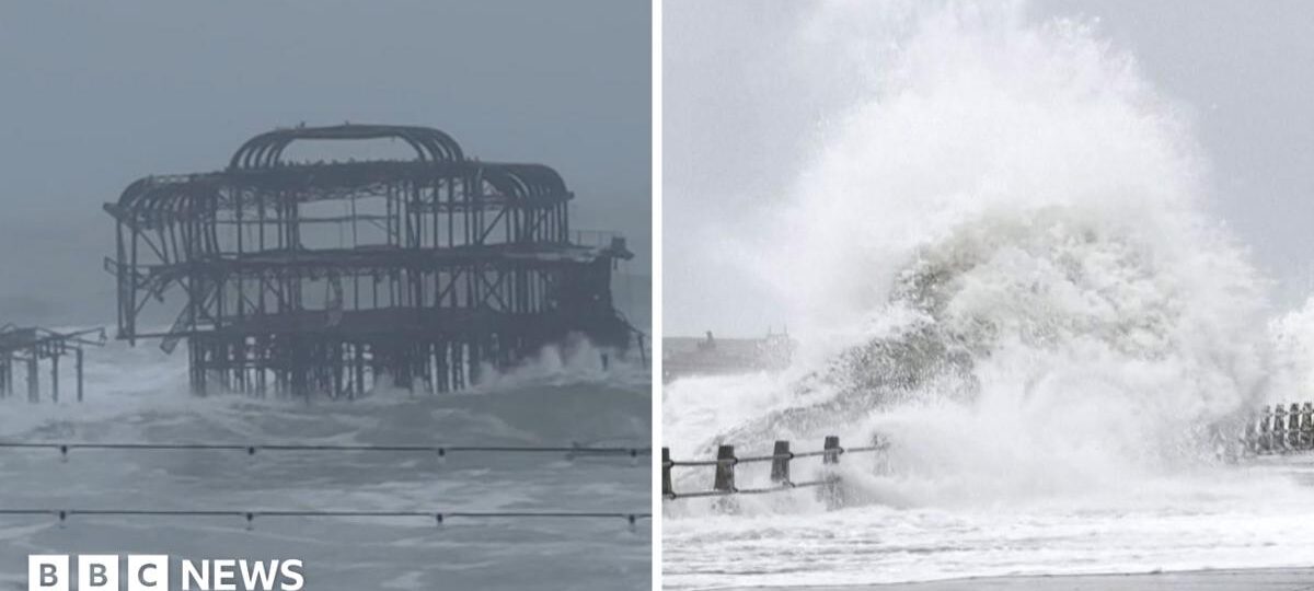 Watch: Trees ripped up as Storm Austen batters Britain