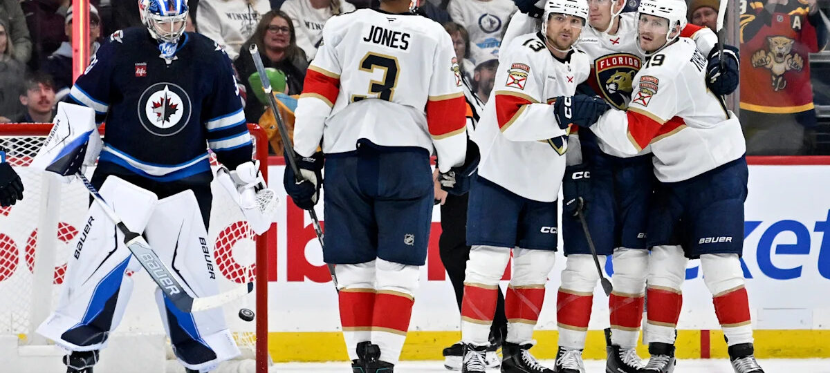 Anton Lundell scores 3 goals, Seth Jones caps record month and Panthers beat reeling Jets 5-2