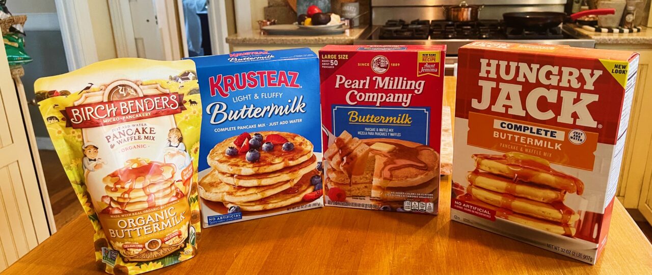 I tried 4 store-bought buttermilk pancake mixes. My favorite was also the cheapest.