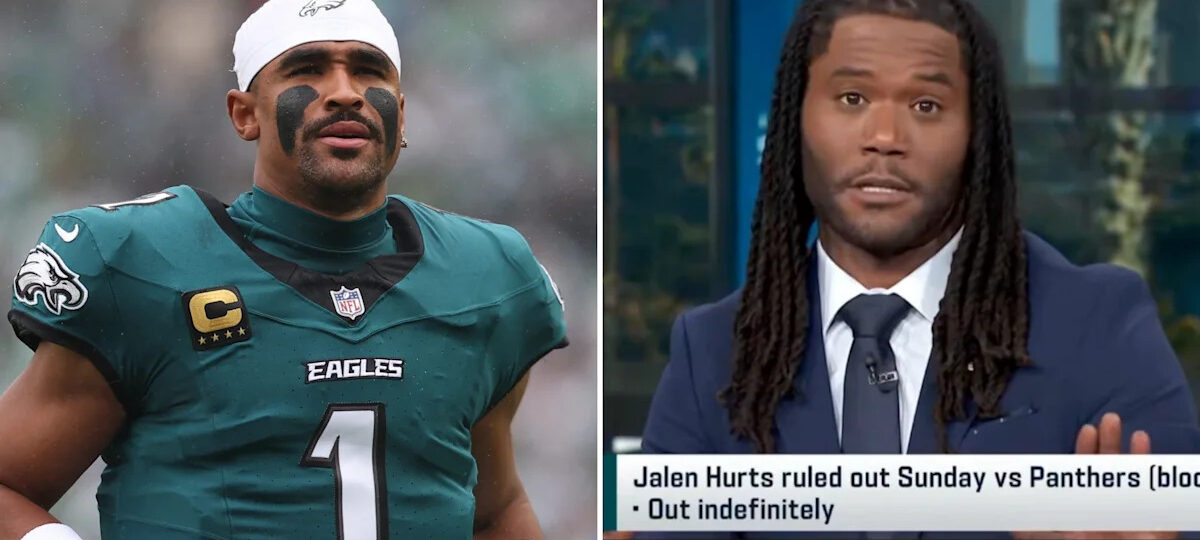 Michael Robinson apologizes after implying Jalen Hurts was faking injury