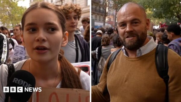‘If we don’t scream, they won’t listen to us’: Student protesters speak to BBC in Paris