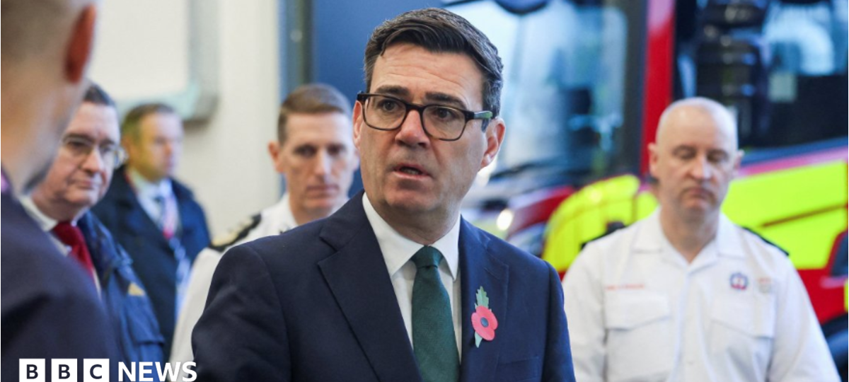 Burnham suggests stocking up on tinned food and bottled water