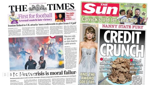 ‘Neets crisis is moral failure’ and ‘Credit crunch’