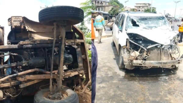 Accident claims life in Umuahia as truck, bus collide