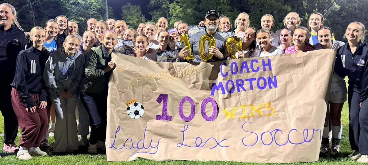 Lexington's Buck Morton picks up win No. 100 as girls soccer coach