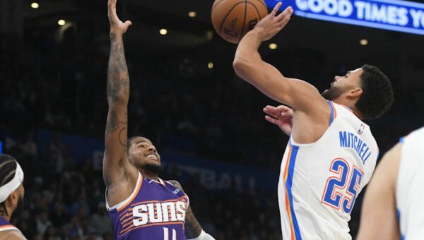 Ajay Mitchell, Shai Gilgeous-Alexander lead injury-riddled Thunder past Suns 125-114