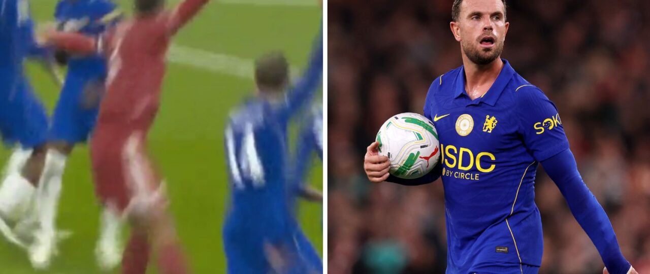 Watch: Jordan Henderson spotted doing something bizarre during Liverpool clash as old habits die hard
