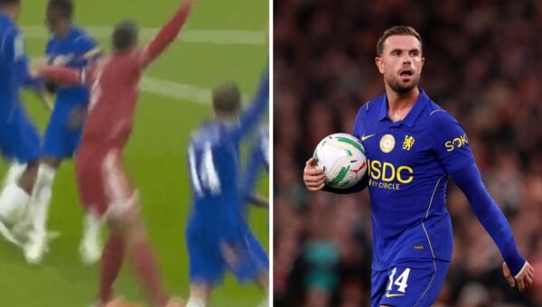 Watch: Jordan Henderson spotted doing something bizarre during Liverpool clash as old habits die hard