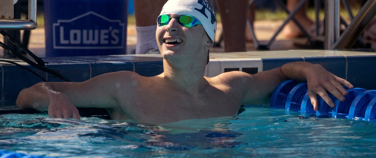 McKeel's Swinburne back on track as he wins twice at district swim meet