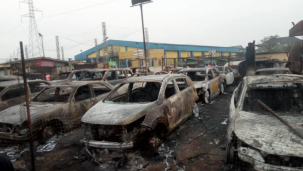 21 cars affected as fire engulfs Lagos mechanic workshop