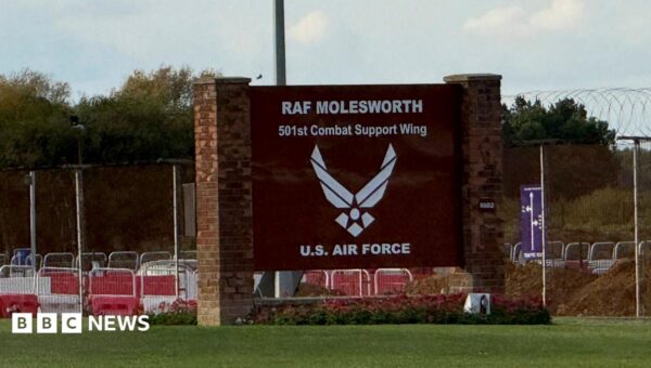 Two Latvian men arrested on suspicion of trespass at RAF base in Cambridgeshire