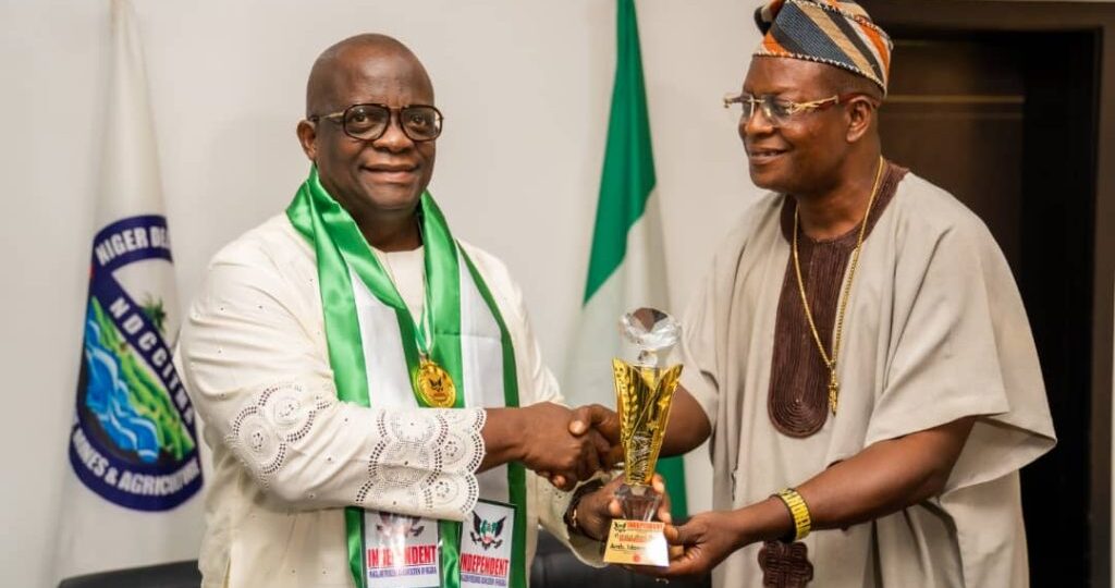 NDCCITMA board chair bags change and good governance award