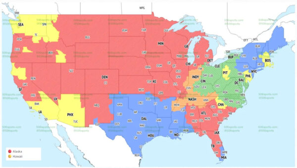 NFL Week 6 television maps: Tennessee Titans vs. Indianapolis Colts