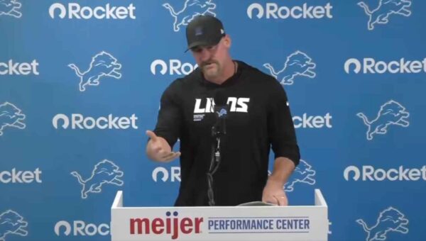 Dan Campbell got quite agitated over questions about Sam LaPorta’s contract