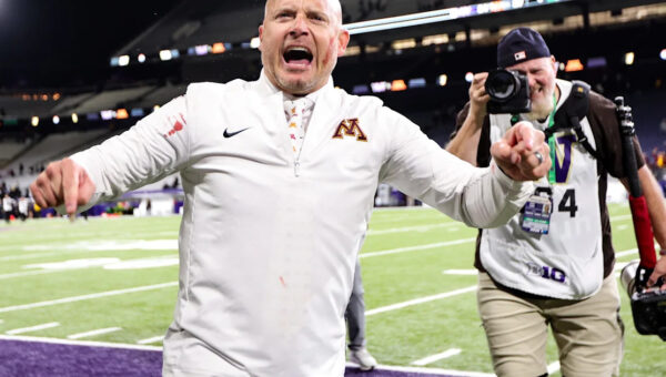 P.J. Fleck crowd surfs on ‘Big Noon Kickoff’ before Minnesota-Michigan