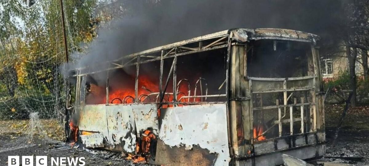 Russian strike on buses kills 33, say officials, as deadly attacks on Ukraine surge