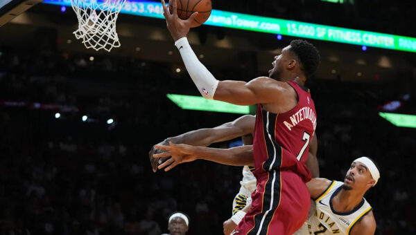 Giannis has triple-double, Heat open NBA Cup play with 145-125 win over Pacers