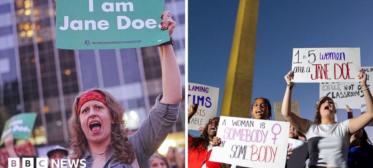 Watch: 'I am Jane Doe' protests across US call for end to sexual violence