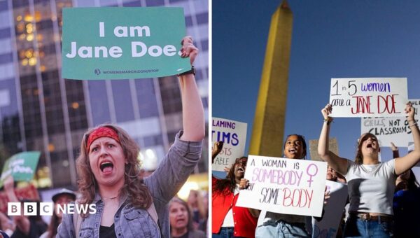 Watch: 'I am Jane Doe' protests across US call for end to sexual violence