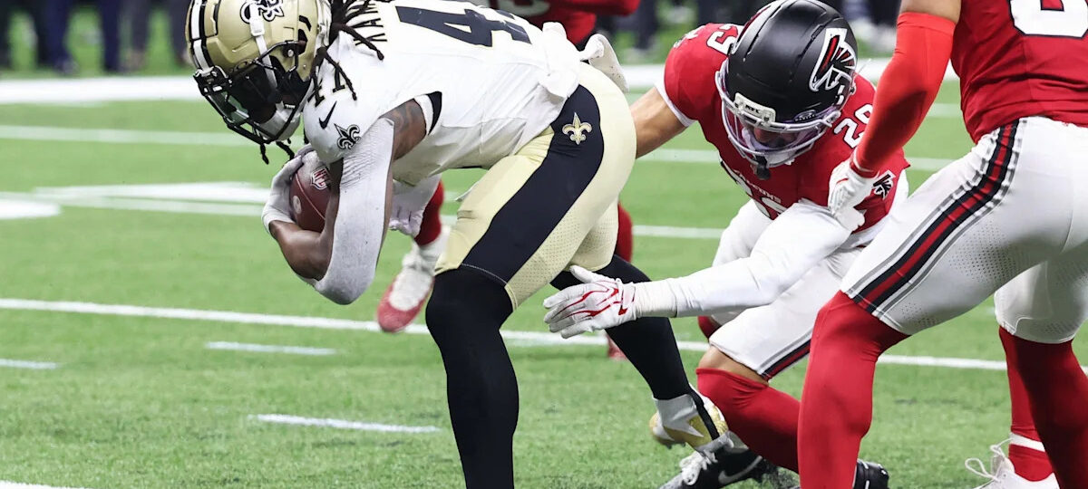 WATCH: Alvin Kamara scores Saints TD after Chris Olave’s 44-yard gain
