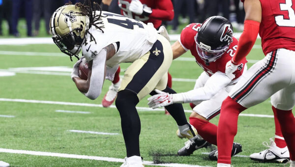 WATCH: Alvin Kamara scores Saints TD after Chris Olave’s 44-yard gain