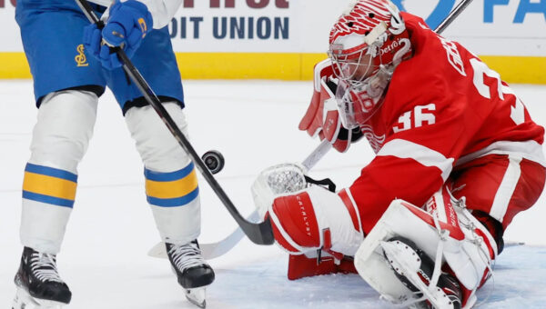 Kaskimaki’s first career NHL goal caps Blues’ rally in 5-4 victory over Red Wings