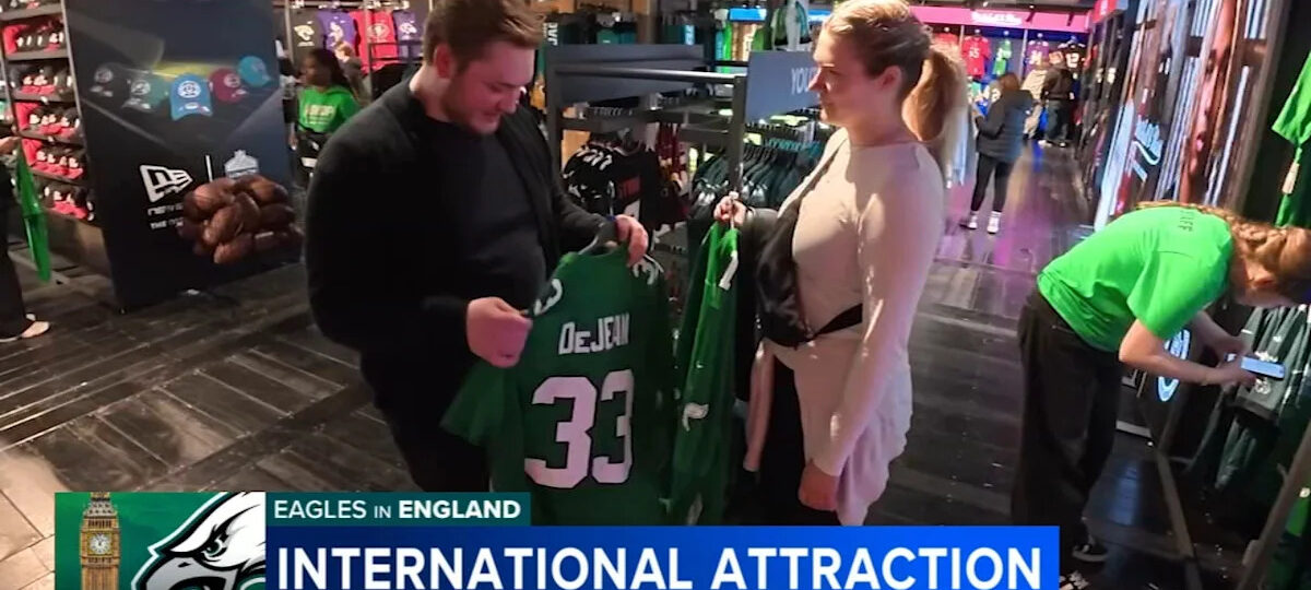 International Birds fans flock to NFL Pro Shop in London for Eagles merchandise