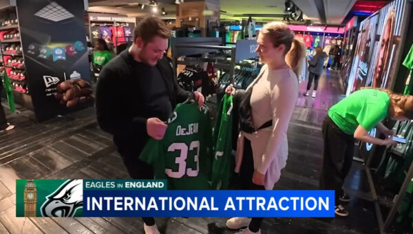 International Birds fans flock to NFL Pro Shop in London for Eagles merchandise