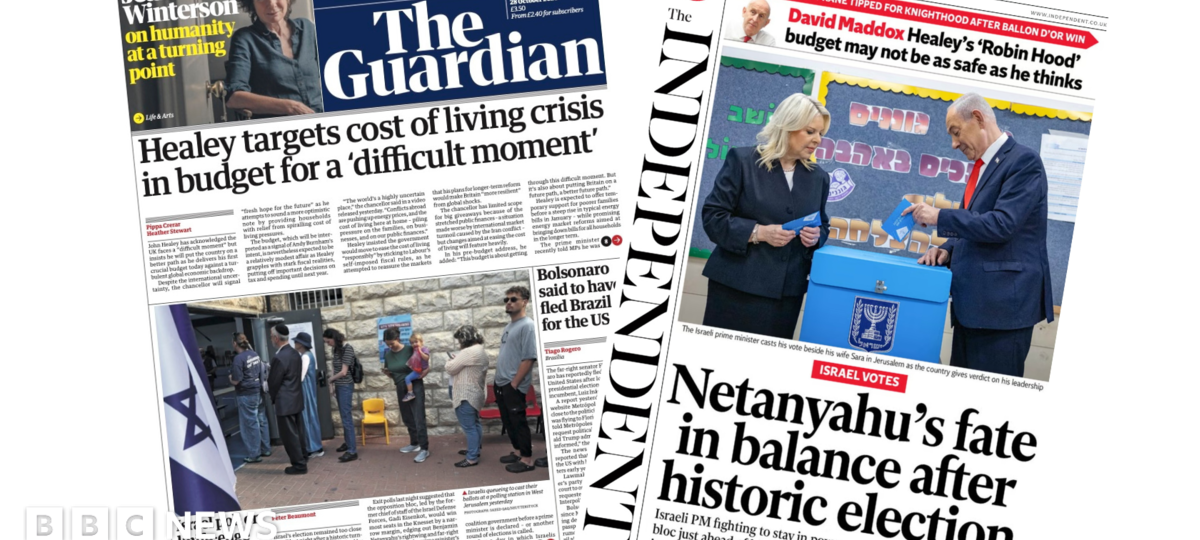 The Papers: 'Budget for a difficult moment' and Netanyahu's 'fate in balance'