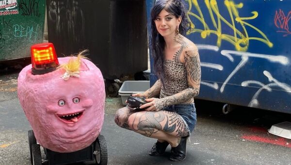 I built a robot to push back against delivery bots and bring art to the streets